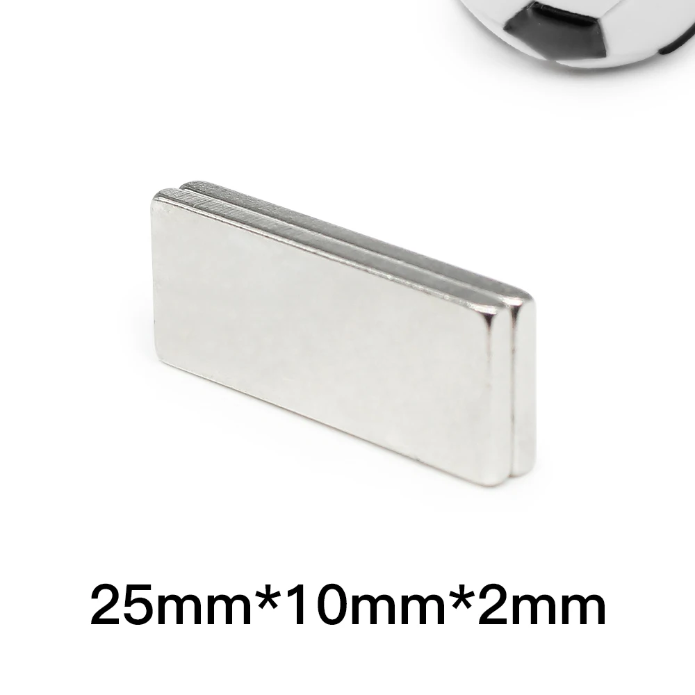 5/10/20/30/50/100PCS 25X10X2mm Block Strong Powerful Magnets Sheet 25x10x2 Rectangular Permanent  Neodymium Magnets 25*10*2 mm