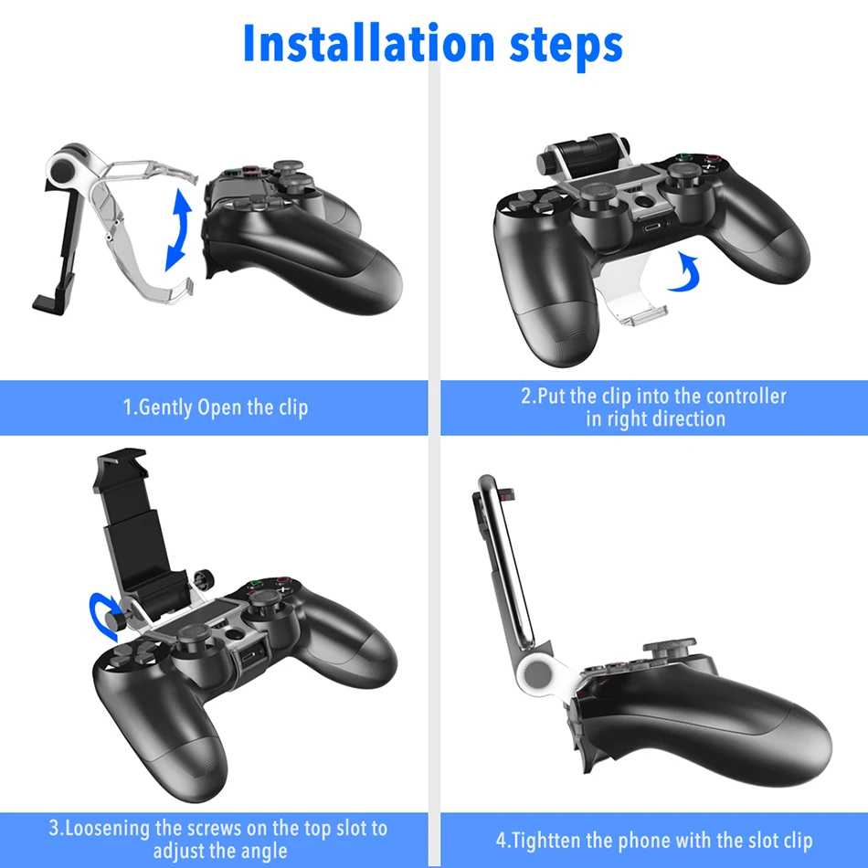 Games & Accessories For Sony PlayStation PS4 Slim PS4 Pro Game Controller Dualshock4 Smart Mobile Phone Clip Clamp Mount Holder