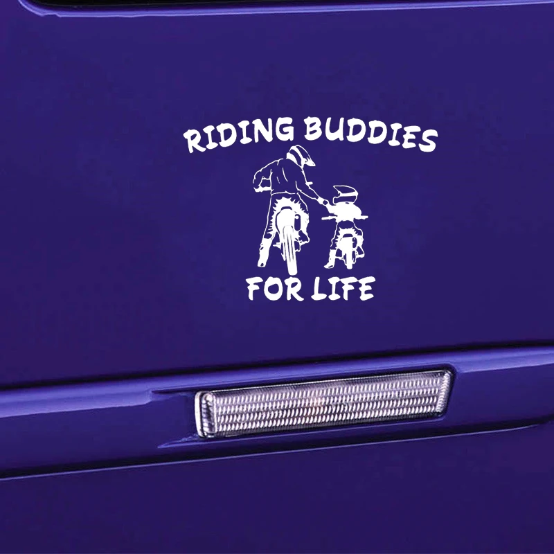 17*12.4cm Riding Buddies For Life Vinyl Sticker Camper accessories Funny 4x4 Motorcycle SUVs Bumper Laptop Car accessories