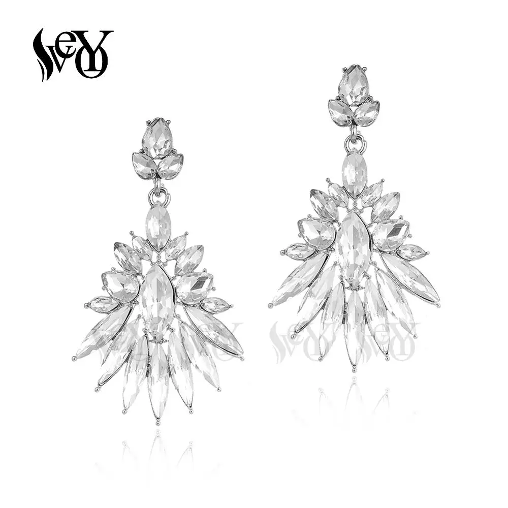 VEYO Geometry Crystal Drop Earrings Vintage Party Dangle Earrings for Women Fashion Jewelry Gift New image 4