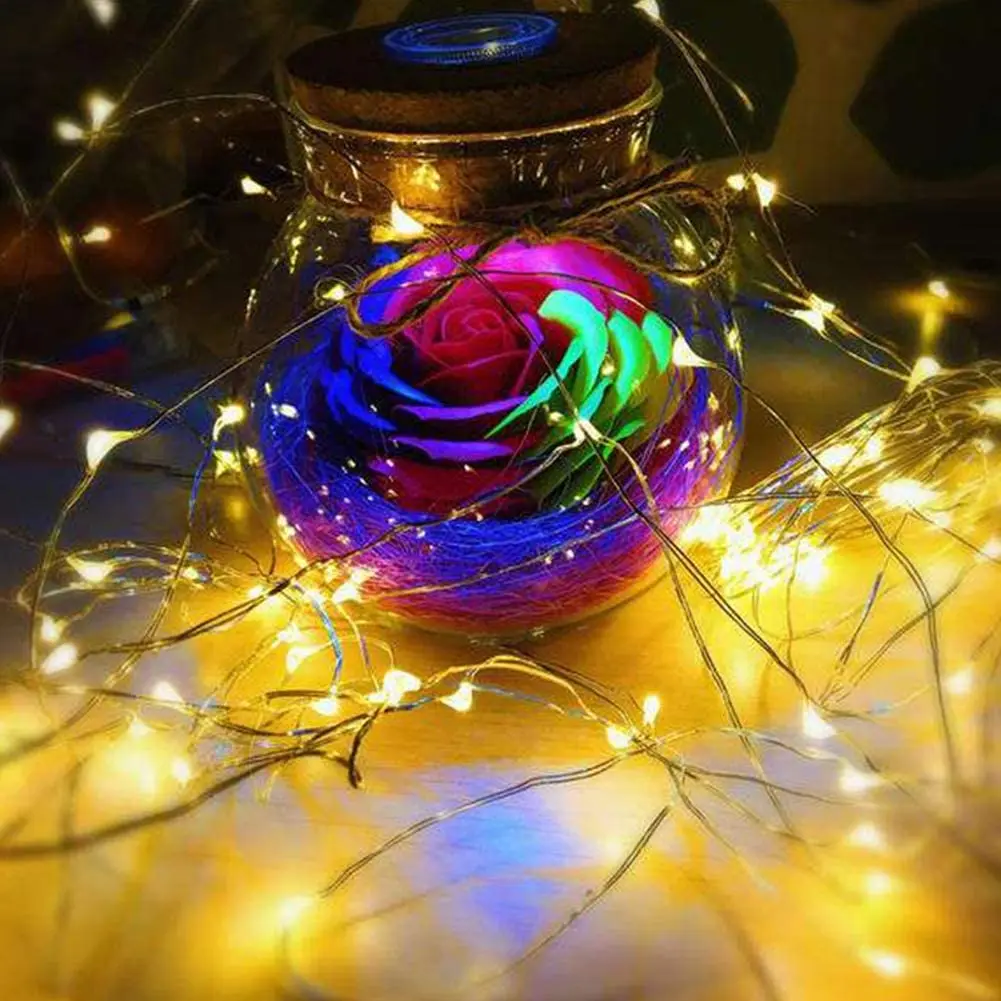 Led Holiday Garlands Copper Wire String Light CR2032 Battery 6PCS/Bag Decoration Indoor Bedroom Wedding Party Festival Christmas