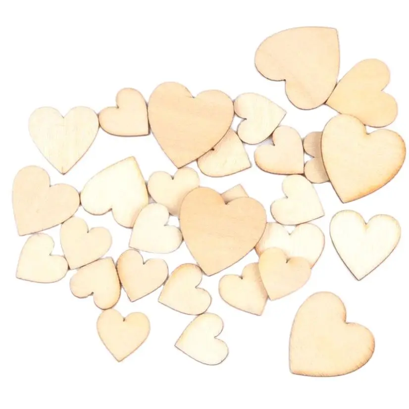 New DIY Natural Wood Slices Love Heart Creative Hand Made Party Wedding Decor Materials Accessories Hobby Crafts Gift