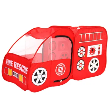 Children&#x27;s indoor fire truck tent room game house foldable children&#x27;s outdoor car toy tent