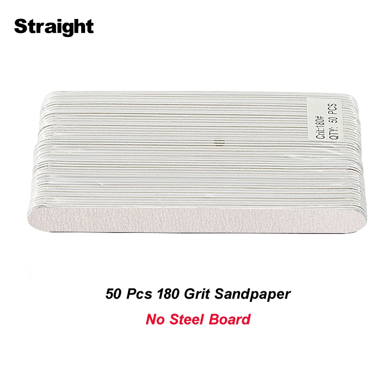 50 Teile/los Austauschbare Nagelfeile Starkes Schleifpapier Pediküre Limetten Professionelle Abnehmbare Pads Mit Metall Bord Für Maniküre Werkzeuge