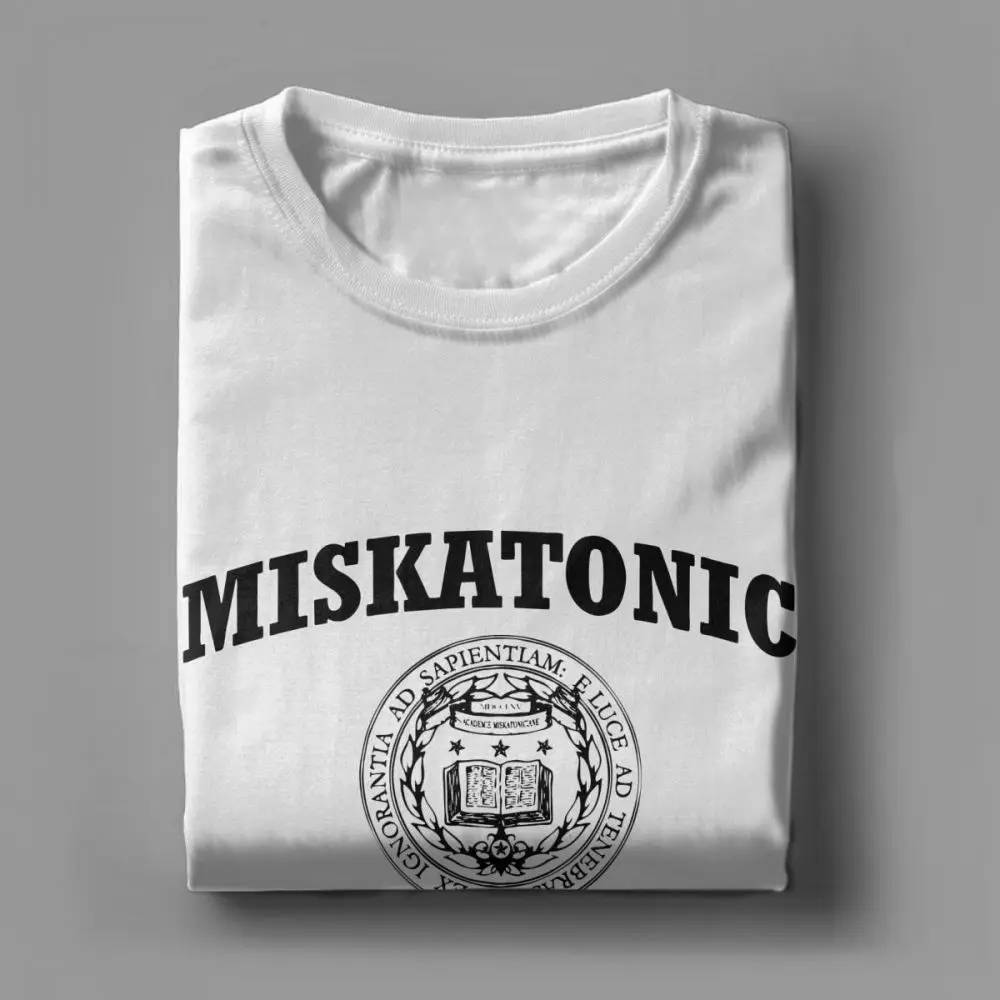 Miskatonic University T-Shirt for Men Necronomicon Call Of Cthulhu Lovecraft Fun 100 Premium Cotton T Shirt Graphic Sweatshirt