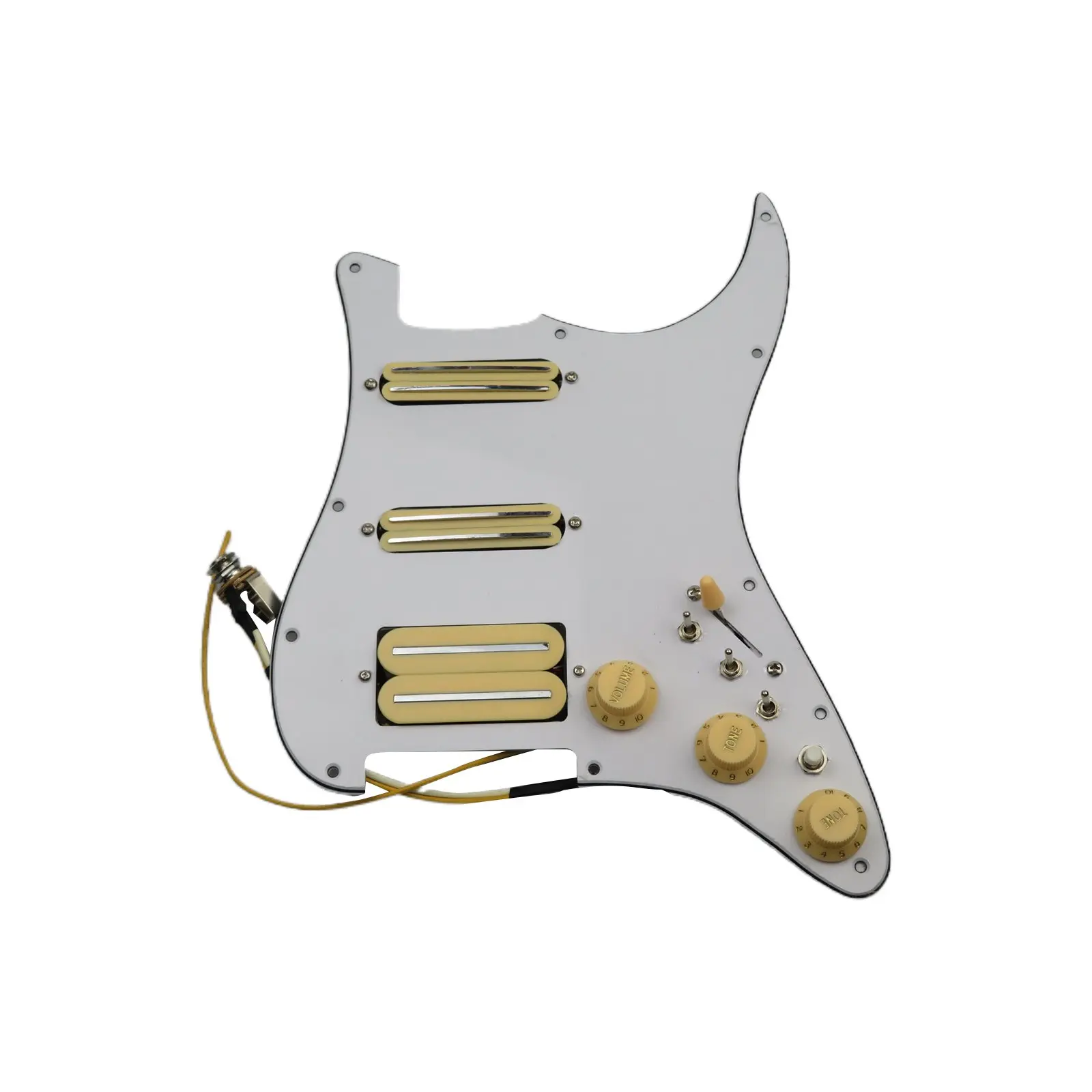 

Prewired loaded Pickguard Guitar Pickups Humbucker Pickups Alnico 5 HSS Wiring Harness Push-Pull Single Cut Set