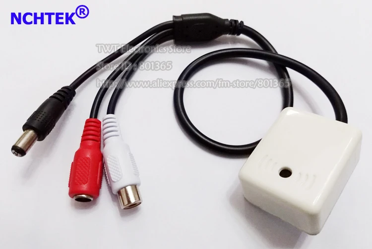 

NCHTEK CCTV Audio Microphone for Security Camera RCA OUTPUT Audio Pick Up for cctv camera/Free shipping/6PCS