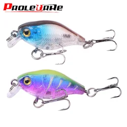 1 pçs crankbait isca de pesca japão manivela wobblers 45mm 4g plástico artificial duro isca lifelike nadadeiras pesca equipamento