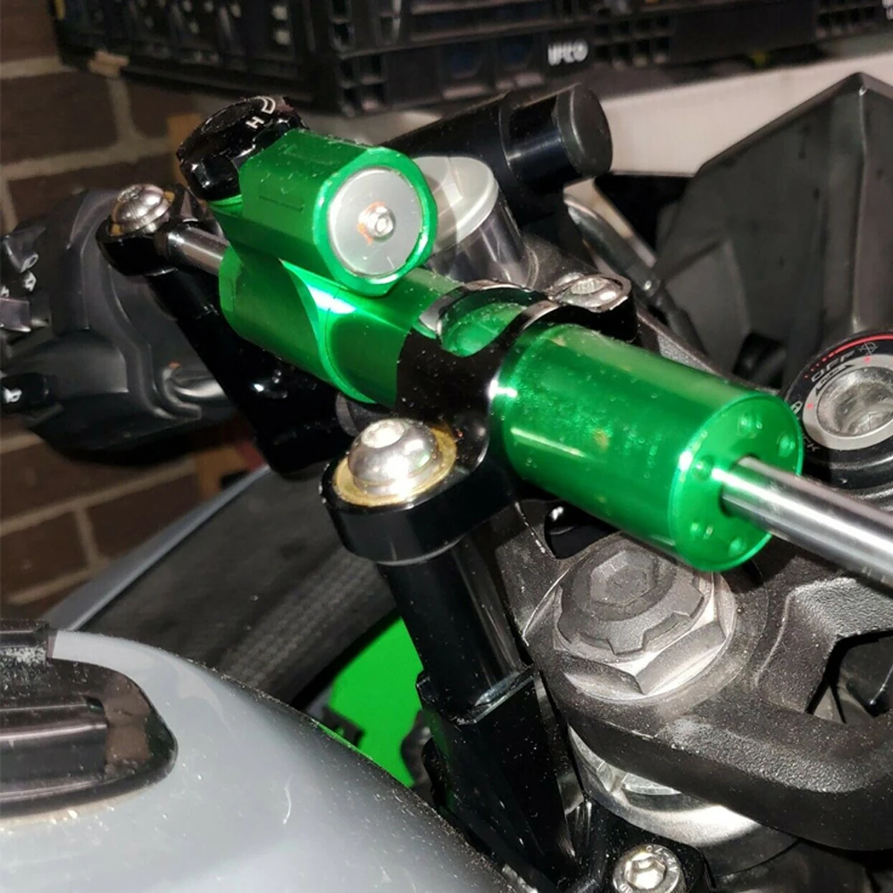 

For Kawasaki Ninja 400 2018-2022 CNC Carbon Motorcycle Steering Dampers Stabilize Damper Bracket Mounting Kit