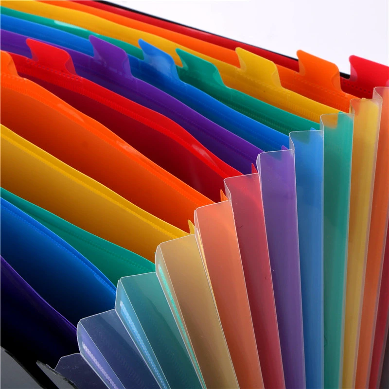 A4 Plastic Portable File Folder Extension Wallet Bill Receipt File Sorting Organizer Office Storage Bags Folders Filing Product