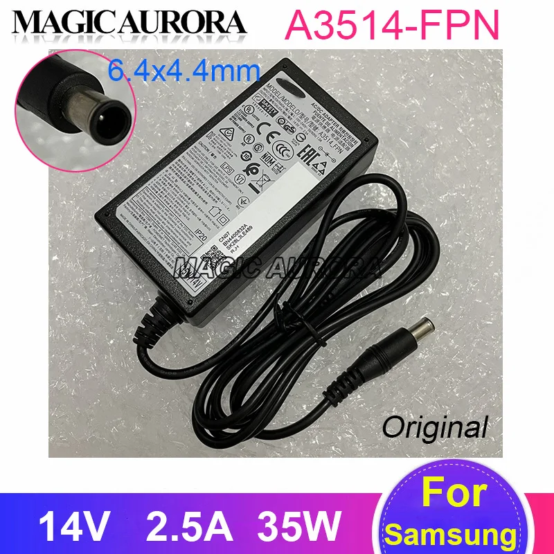 New A3514-FPN AC/DC Adapter 14V 2.5A A3514-FPNA For SAMSUNG LED Monitor S27D390H LC27F391FH LT24C570 S24E370DL S24E510C S27D360H