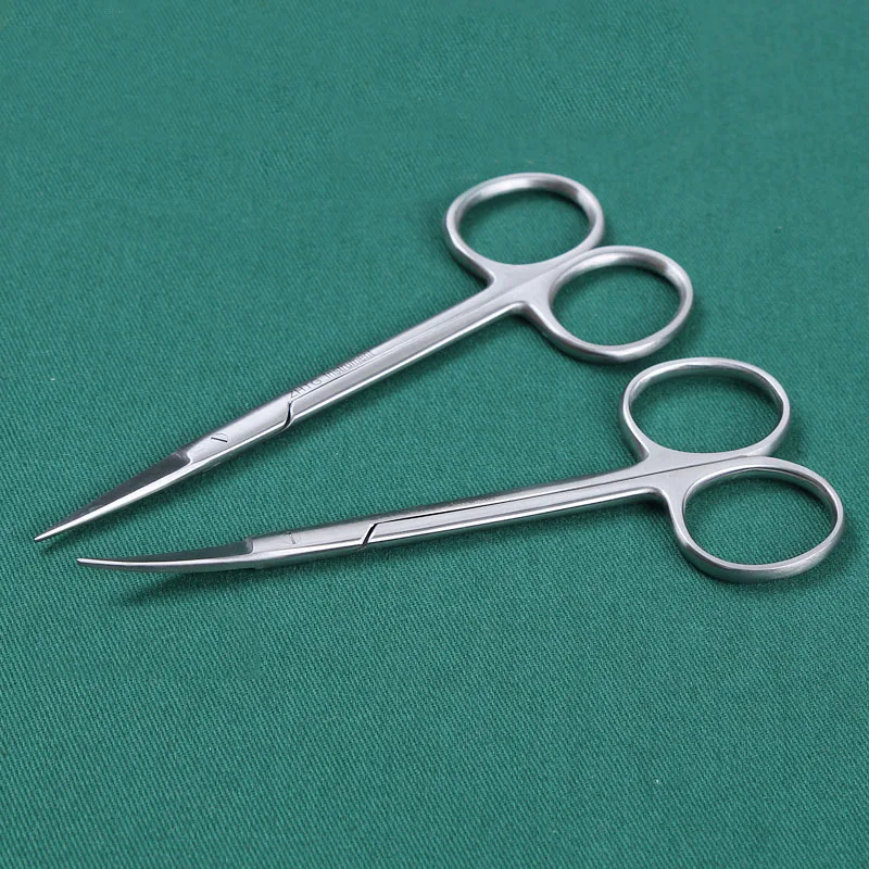 

Tiangong tissue scissors stainless steel 12.5 cm round face blunt head friends group gold handle tissue scissors bevel fine peel