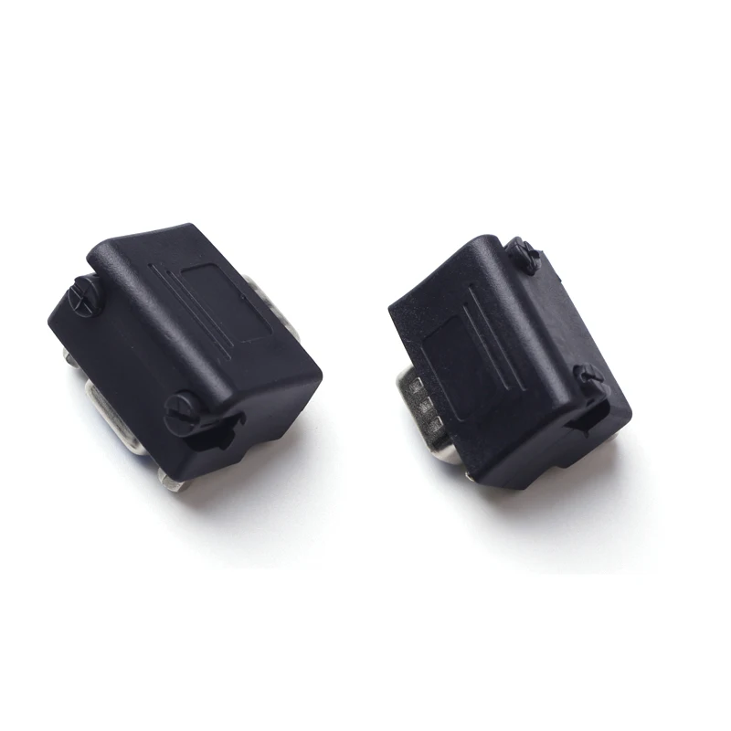 Lingable Adapter Right Angle D-Sub 9pin DB9 Male to Female Converter Monitor DB 9  Extender 90 degree Connector