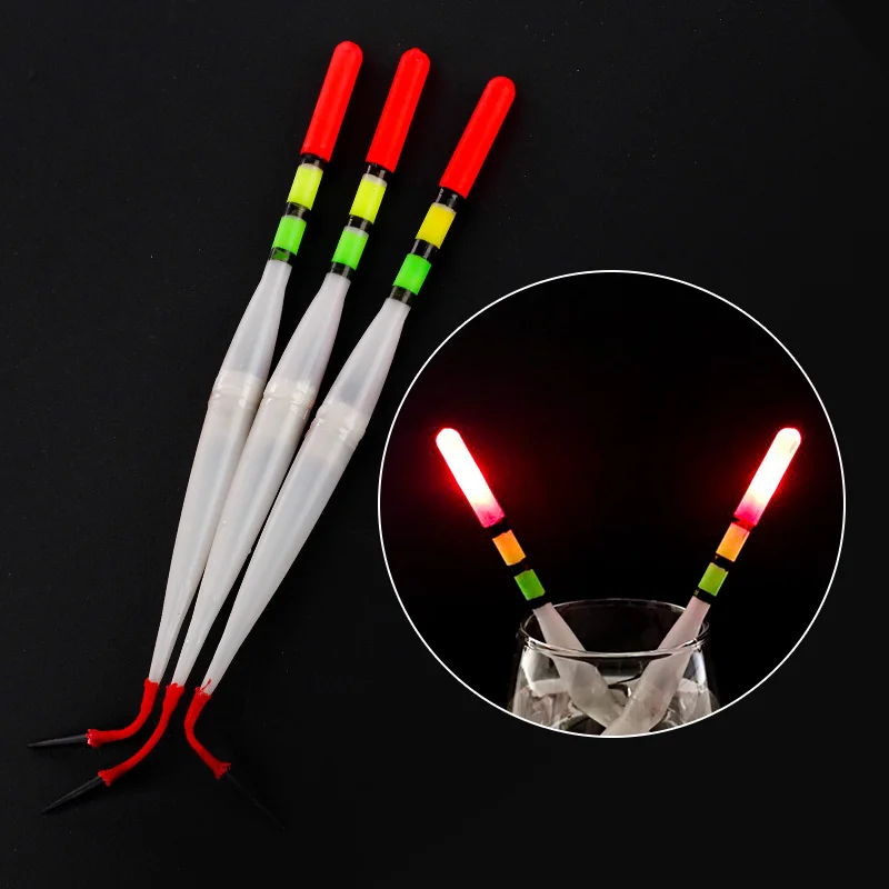 Led Electronic Fishing Float Float Light + Battery Deep Water Float Night Electric Fishing Luminous Tackle Bobber Tail Gear