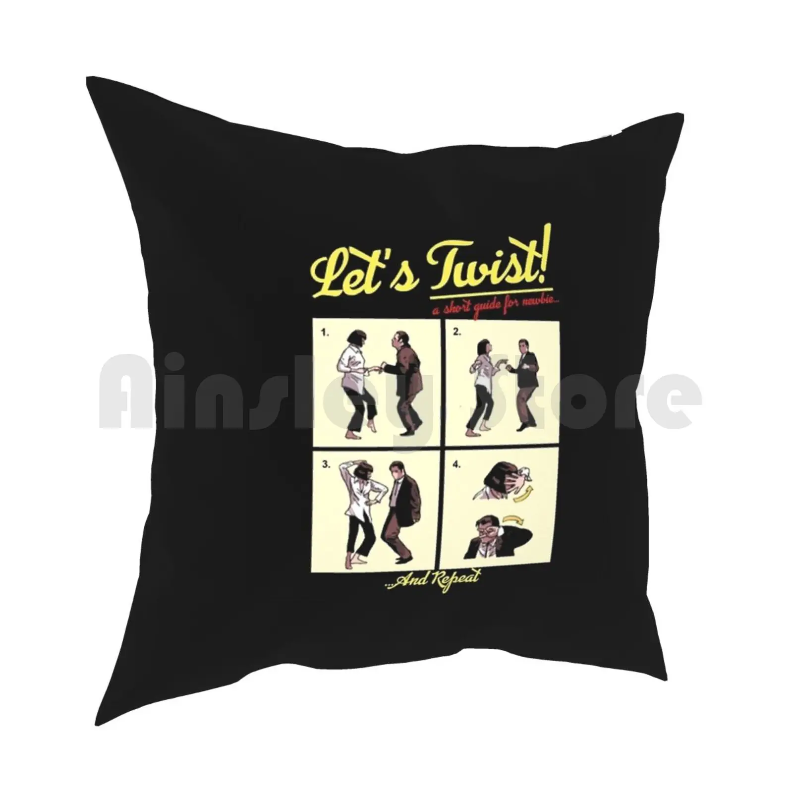 Let' ; S Twist-Pulp Fiction Pillow Case Printed Home Soft DIY Pillow cover Pulp Fiction Pulp Fiction Travolta Uma