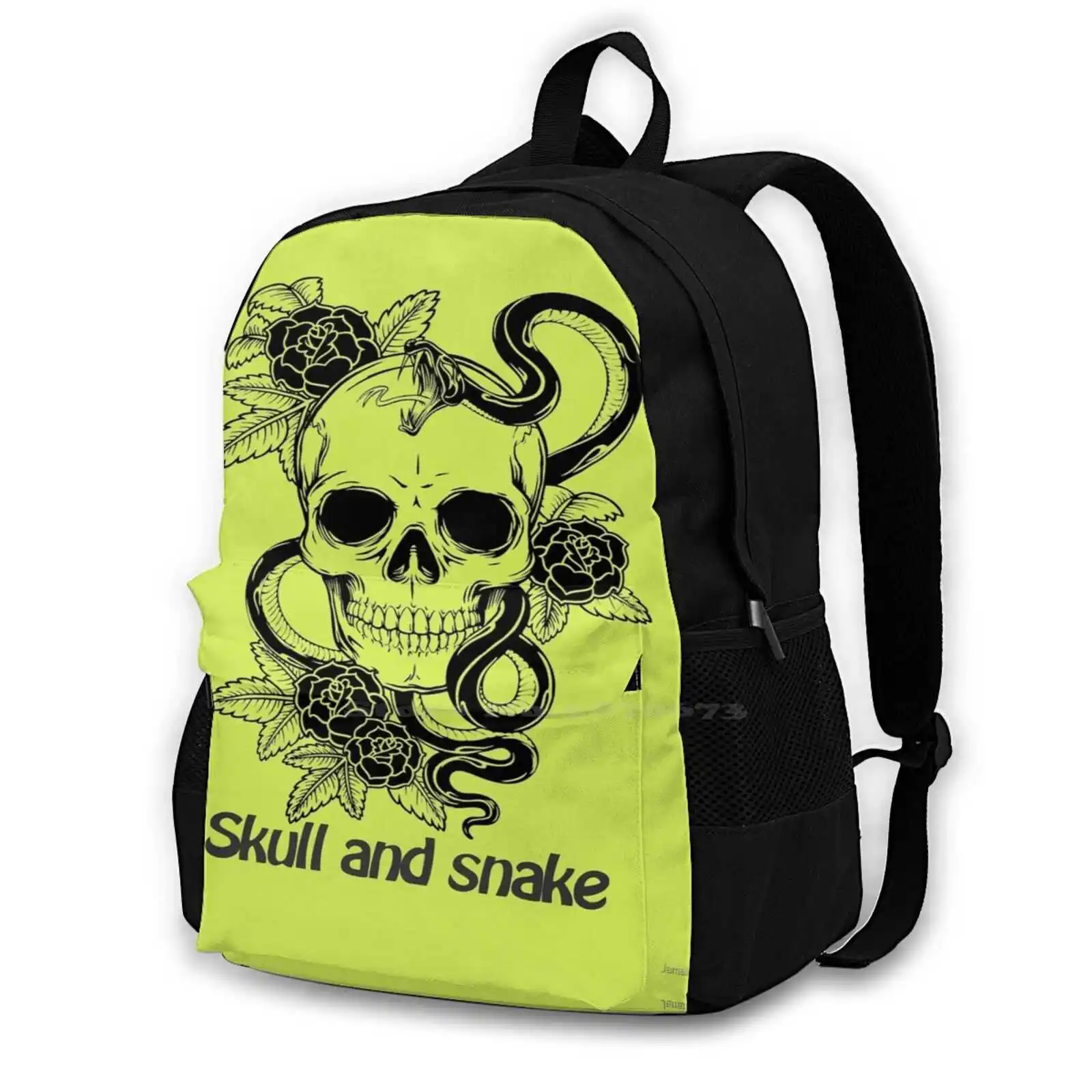 The Legend Of The Snake Skull Hot Sale Schoolbag Backpack Fashion Bags Skull And Snake Tattoo Snake And Skull Skull And Snakes