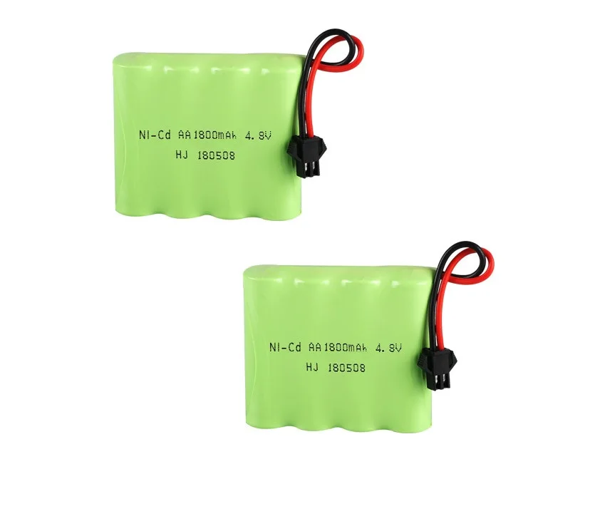 4.8V 1800mAh Ni-MH AA rechargable Battery with 2P SM plug for RC Truck/ RC car/ RC boat/ RC tank 2pcs