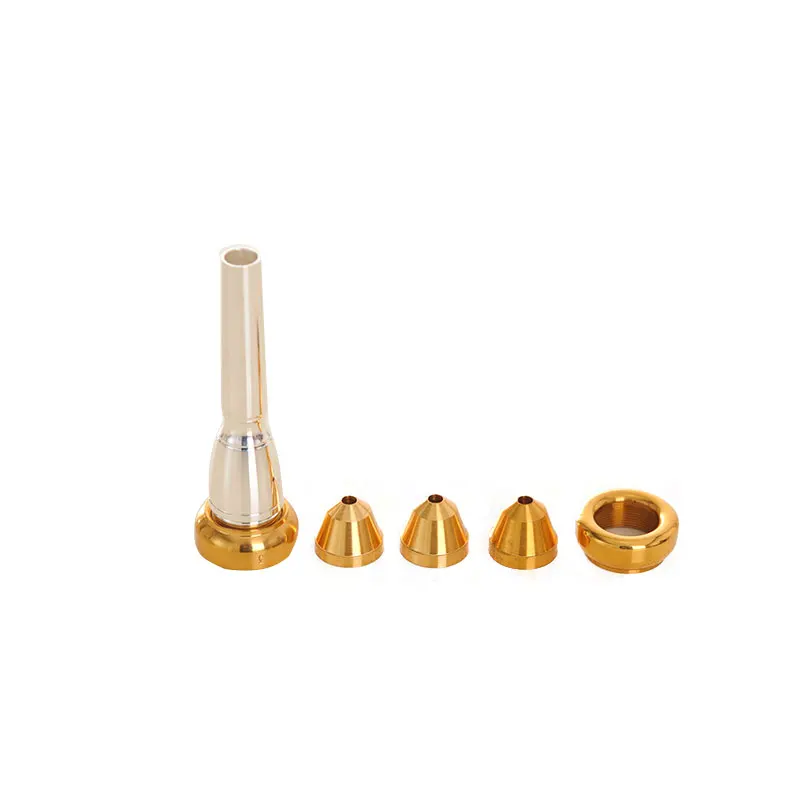 Trumpet Mouthpiece Gold Lacquer Trumpet 8 Sizes Convertible Trumpet Mouthpiece 2B 2C 3B 3C Bach Beginner Musical Trumpet Parts