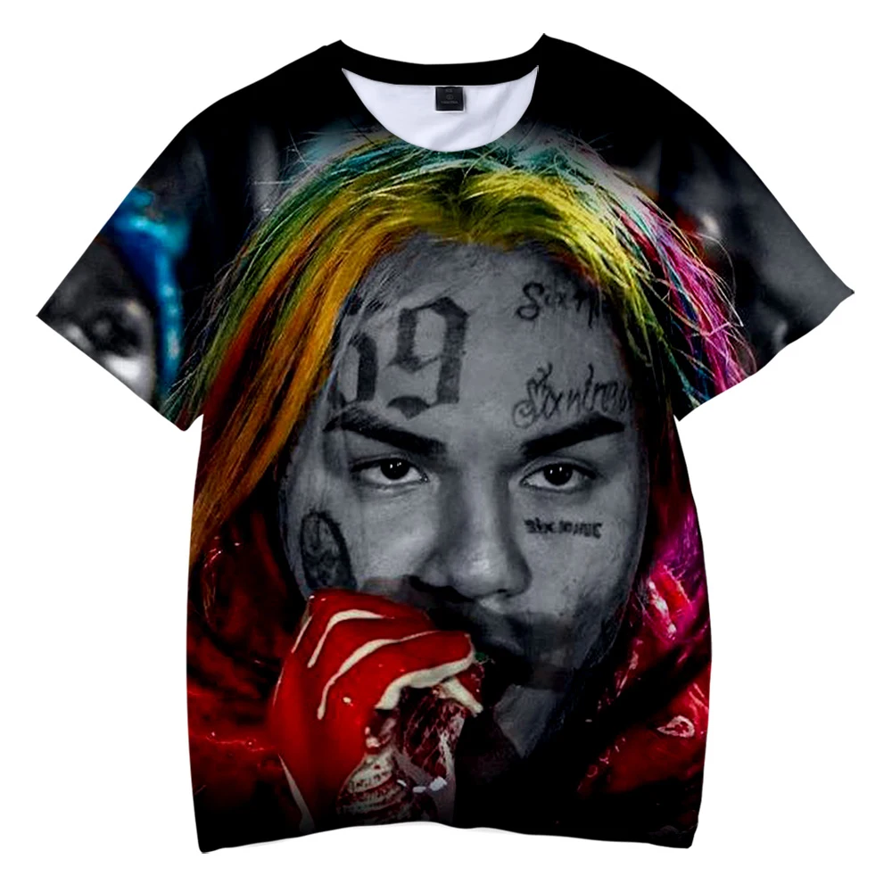 6IX9INE GOOBA Adult Kids T-shirt 2020 Summer New Fashion Hip Hop Streetwear Casual Tees Kids Adult Short Sleeve Piece 3D Cotton