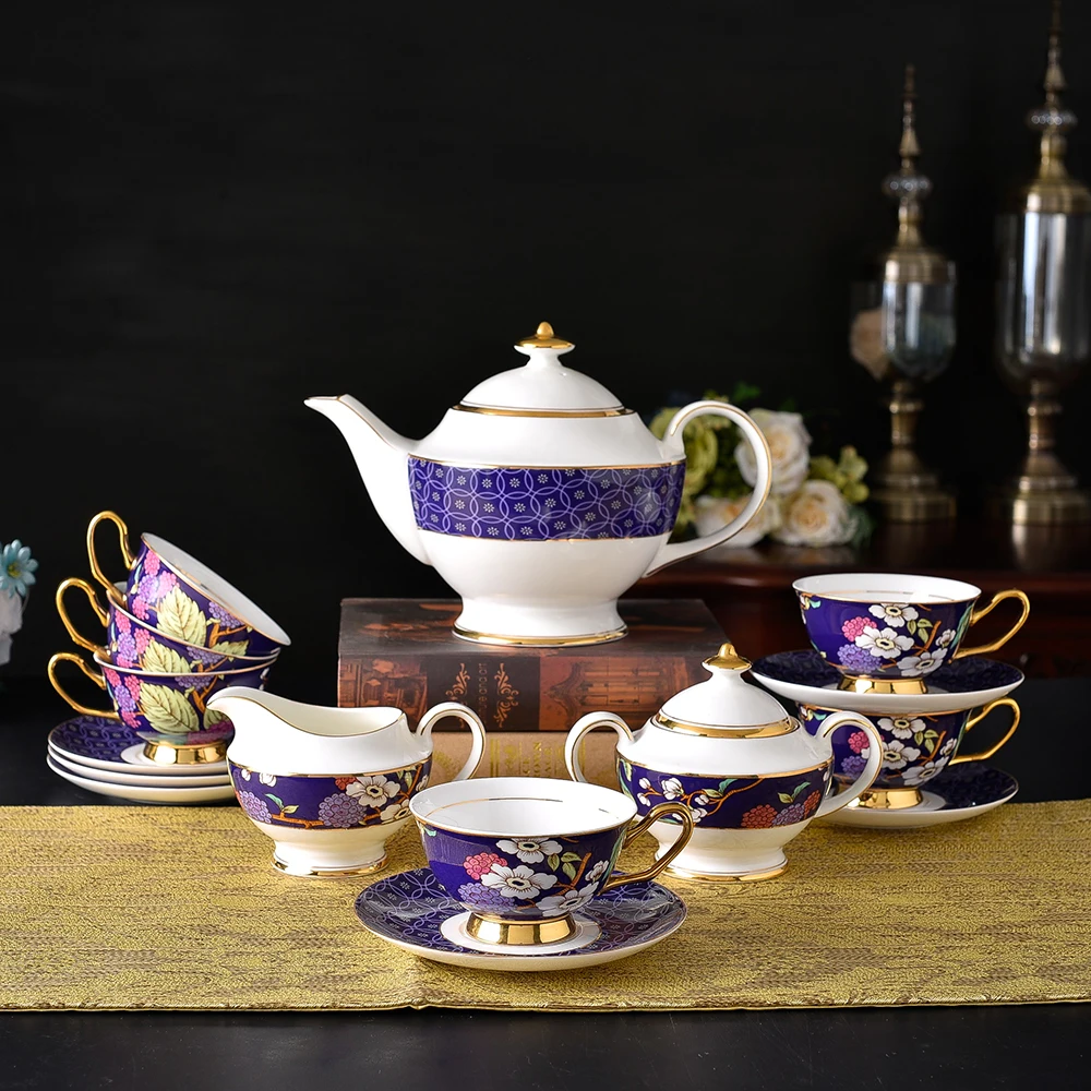 Exquisite European Style Luxury Coffee Suit Ceramic Tea Set Afternoon Tea Bone China Coffee Cup Set