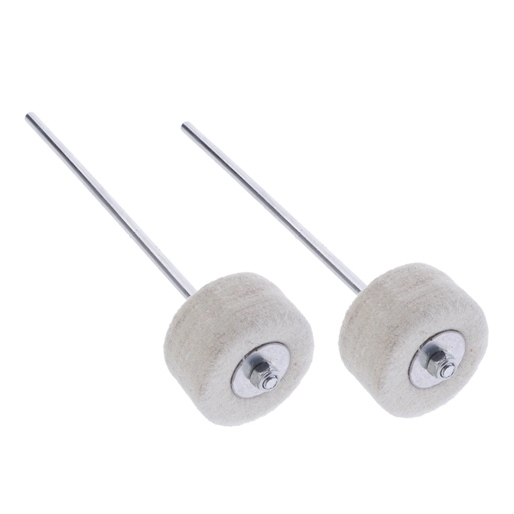 2 Pieces Drum Workshop Large Felt Bass Drum Beater Mallet, White