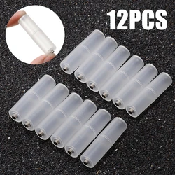 12/lots AAA to AA Size Cell Battery Converter Adaptor Holder Case Switcher Portable Translucent Battery Storage Holder