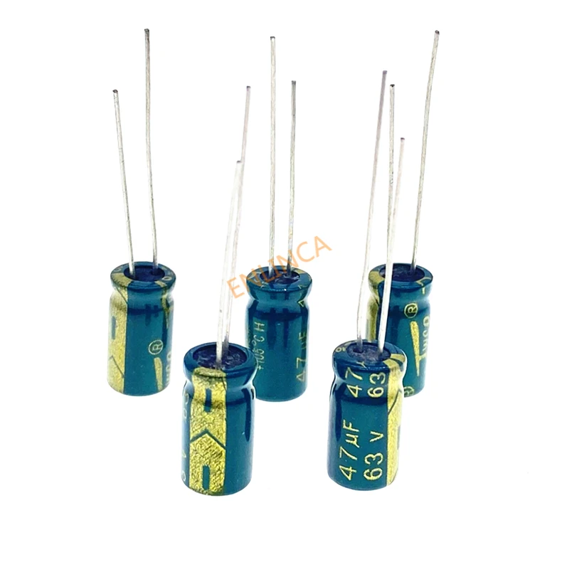 63V 47UF 6*12อลูมิเนียม Electrolytic Capacitor 47Uf 63V 20%