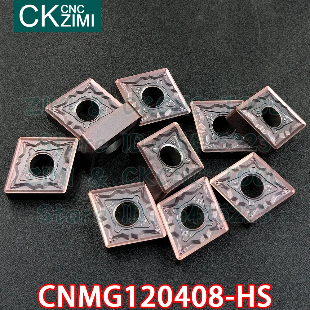 CNMG120408-HS CNMG 120408 HS insertos de carburo de torneado exterior inserta herramientas maquinaria CNC torno de Metal herramientas de acero inoxidable