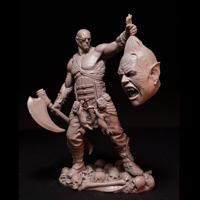 

1/24 ancient man warrior stand officer Resin figure Model kits Miniature gk Unassembly Unpainted