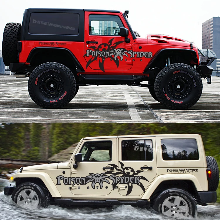 

For JEEP Wrangler Body Appearance Sticker Modified Wrangler Personality Poison Spider Car Sticker