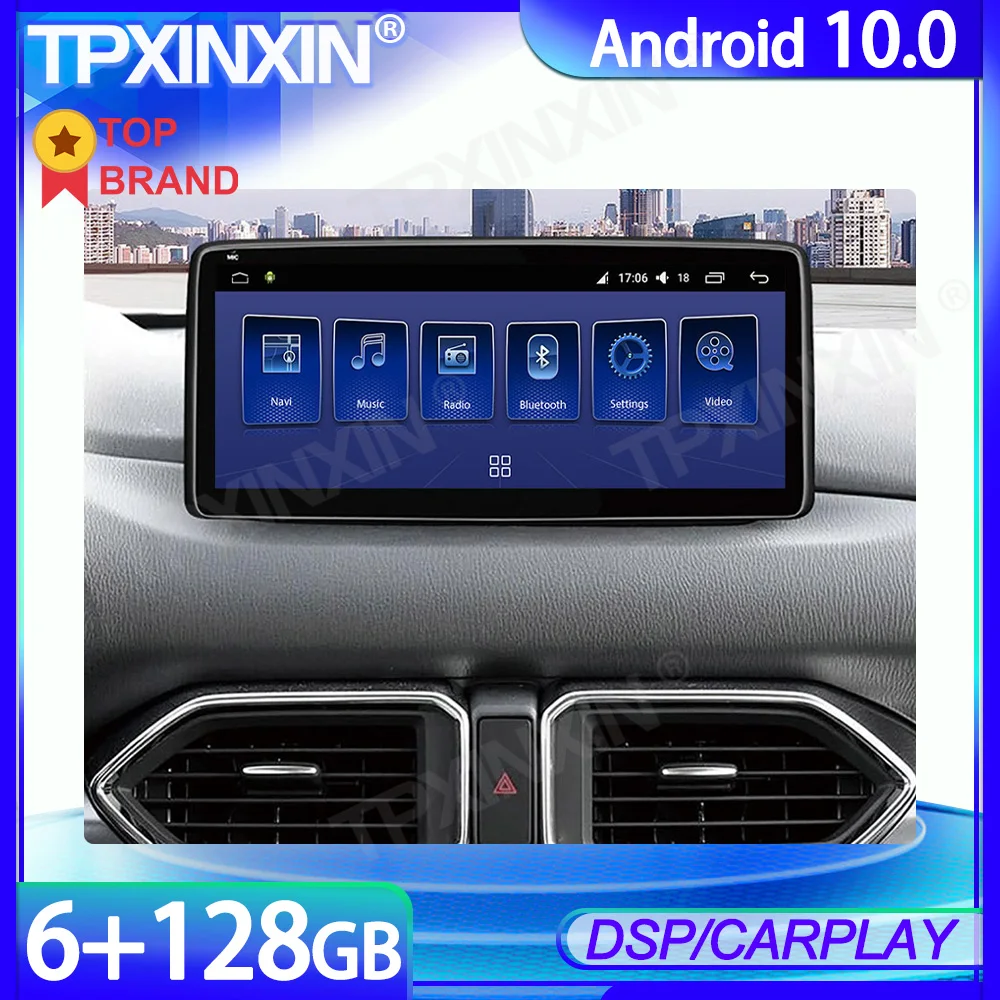 Android 10 6+128G ROM For Mazda Cx-5 2017+ Car Radio Player Multimedia GPS Navigation Stereo Headunit Wireless Carplay