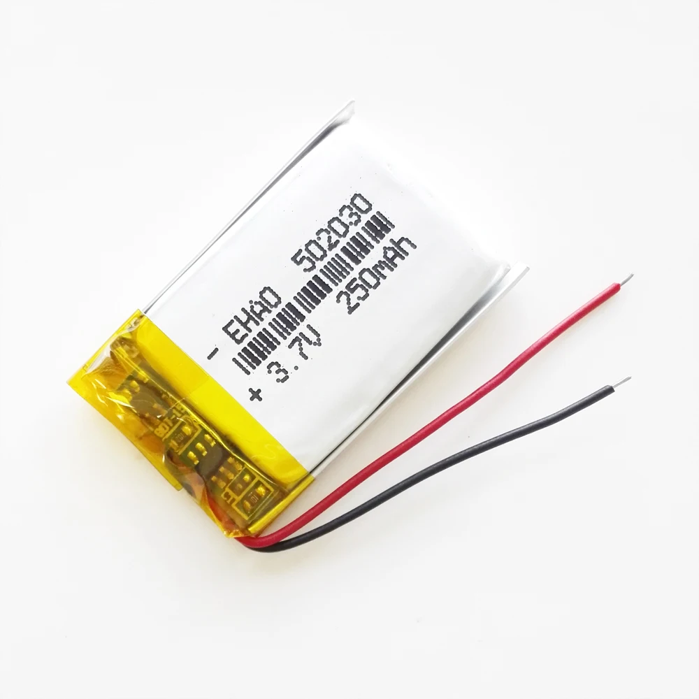 10 sztuk 3.7V 250mAh 502030 litowo-polimerowa LiPo akumulator komórki do Mp3 GPS część elektroniczna inteligentny zegarek