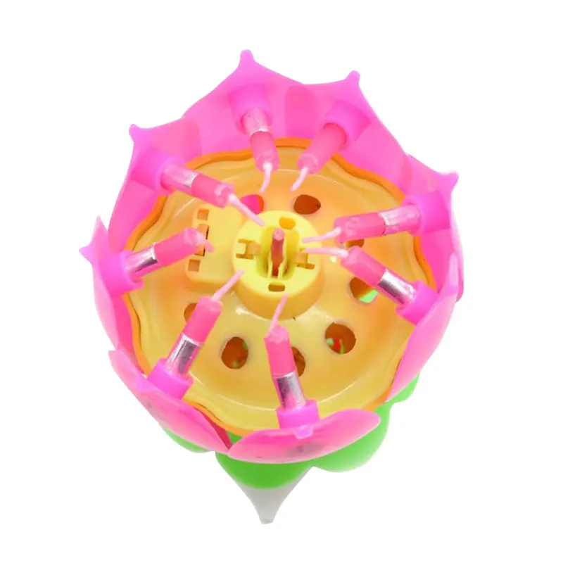 Lotus Flower Festival Music Birthday Cake Candles Decorative Music Party Single Layer Birthday Music Lotus Candle #0