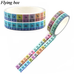 Flyingbee 15mmX5m Paper Washi Tape periodic table of the elements Adhesive Tape DIY Scrapbooking Sticker Tape X0599