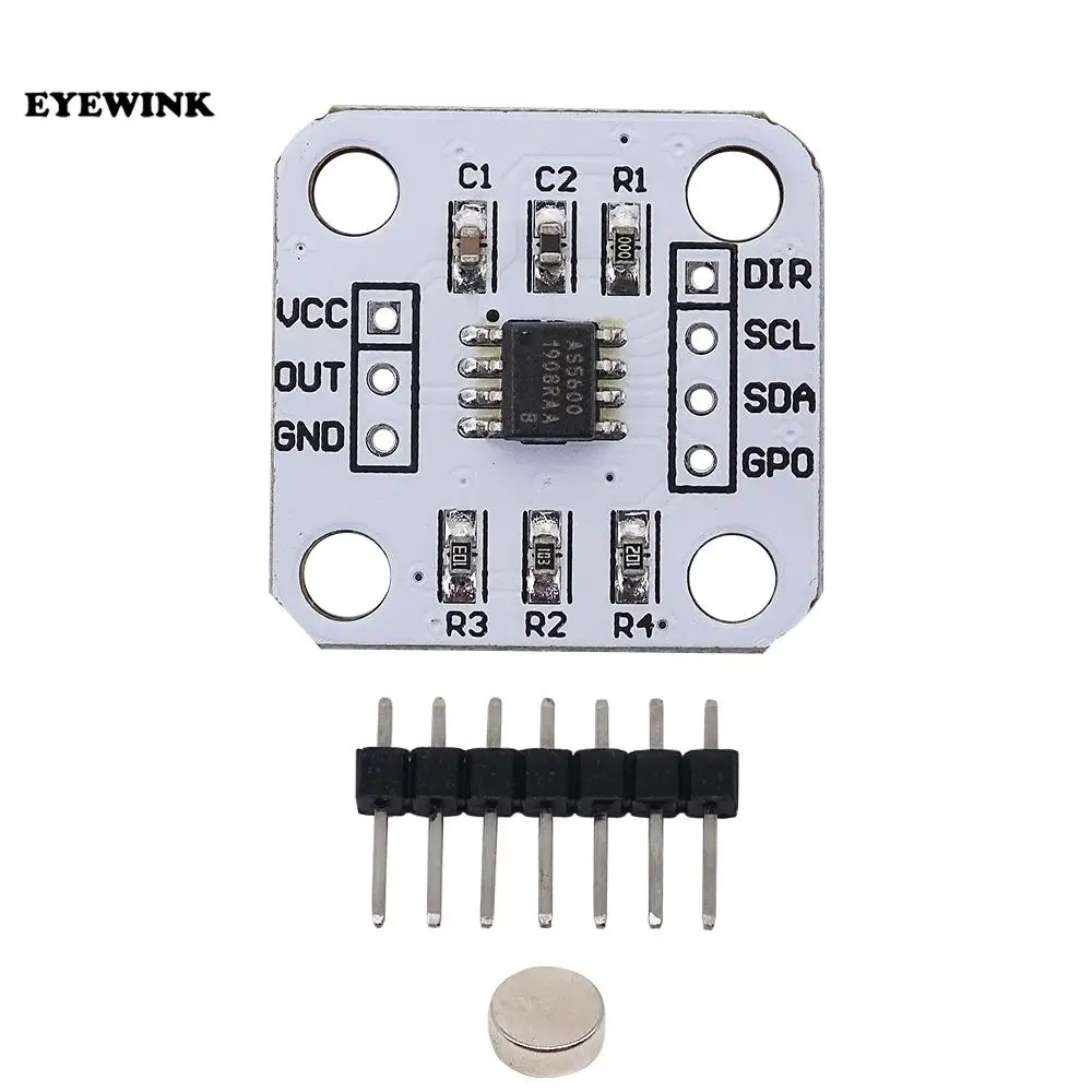 1pcs AS5600 magnetic encoder magnetic induction angle measurement sensor module 12bit high precision