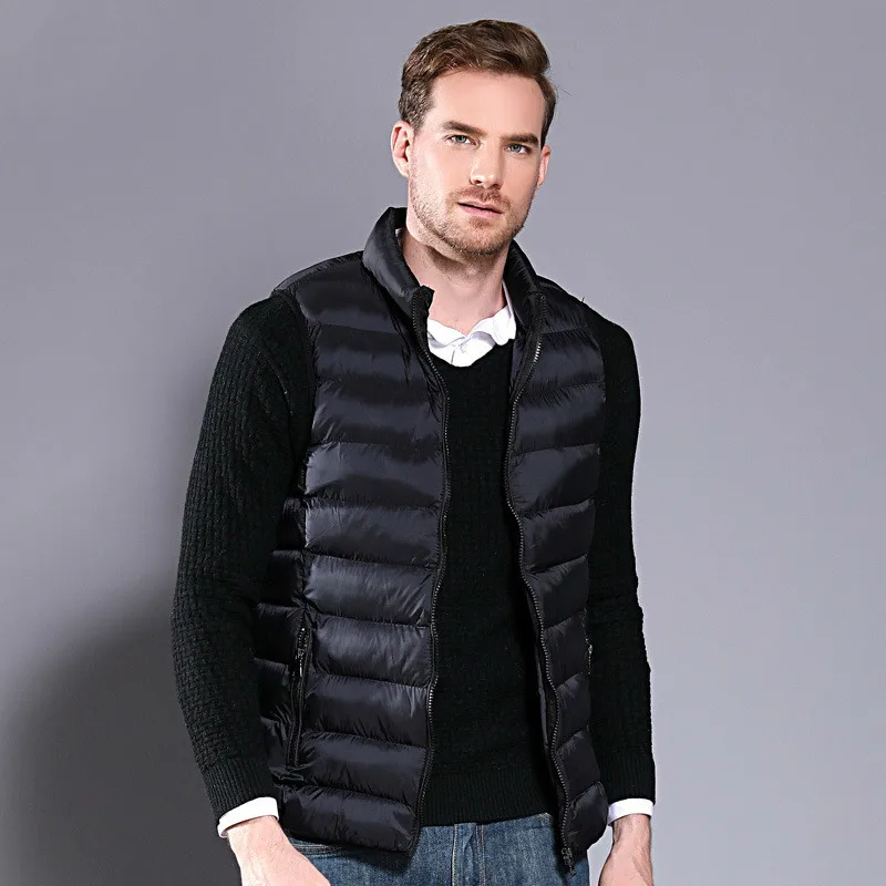 Herfst Winter Vest Mannen Parka Mouwloze Jas Down Katoen Taille Jas Chalecos Para Hombre Parka Hombre 2020 KJ2687