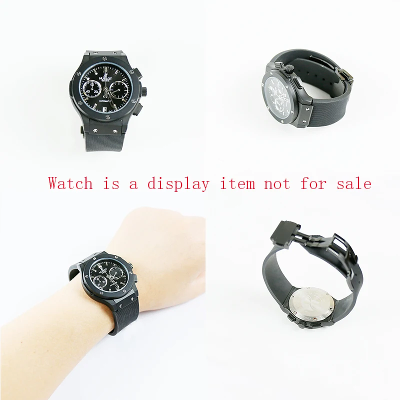 Watch accessories rubber strap For HUBLOT series ladies soft waterproof sports silicone strap 15mm*21mm