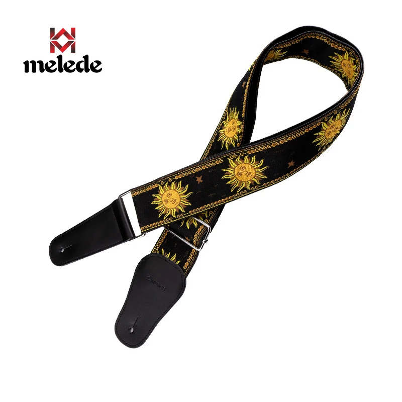 High Quality Electric Guitar Strap Unique Sun Flower Bass Wide Guitar Strap Acoustic Universal Guitar Strap Accessories Parts