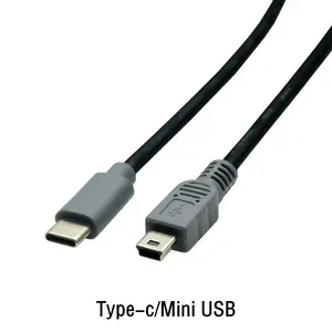 Bilashmart USB Type C OTG To Mini USB 5PIN Quick Charging Cable USB Charger Data Transfer Cable Macbook Mobile Computer Synchronization