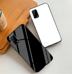 Vivo V20 SE 용 강화 유리 케이스 Vivo V20 Y20 Y50 Y30 V19 Y3S Y19 V17 Neo Y12 Y15 전화 케이스 TPU 범퍼 용 하드 케이스