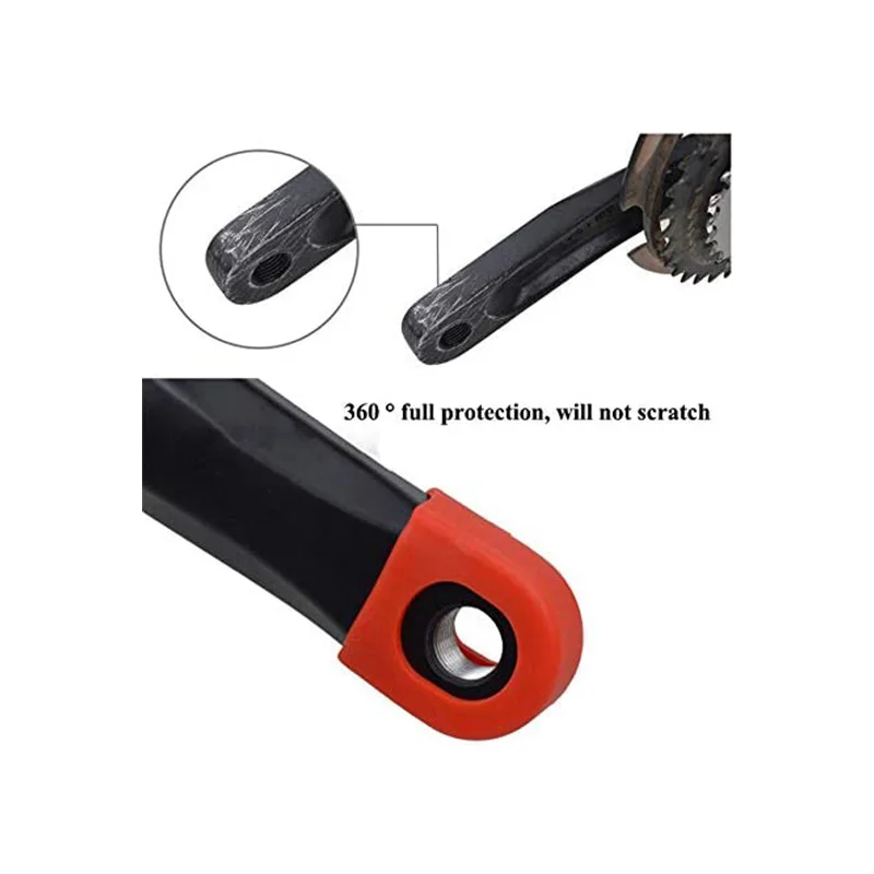 HASSNS MTB Crank Protector Integrated Crankset Arm For Bicycle Candle Pe Protector Mountain Bike Connecting Rods Silicone Sleeve
