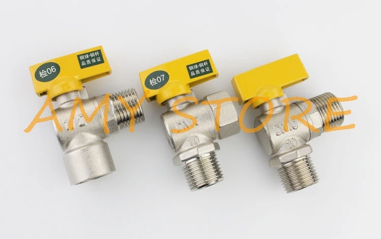 1Pc 1/2" BSP Male Female Triangular Angle Valve High Flow Natural Fuel Gas LPG Water Heater 1.6Mpa -20C to 100C Degree