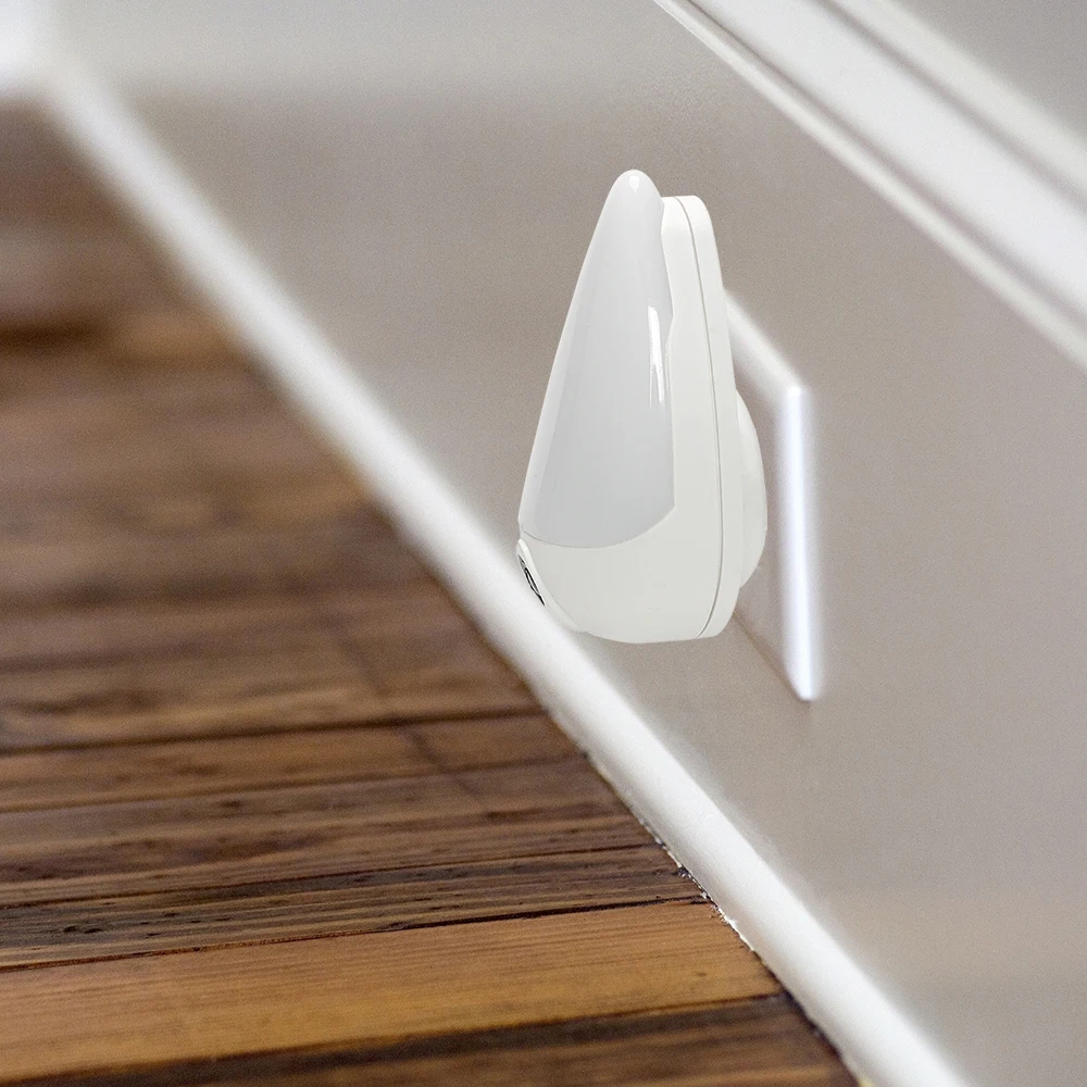 Smart led automatic adjustment night light sleep eye protection wall socket drop shape EU plug 90 degree rotation