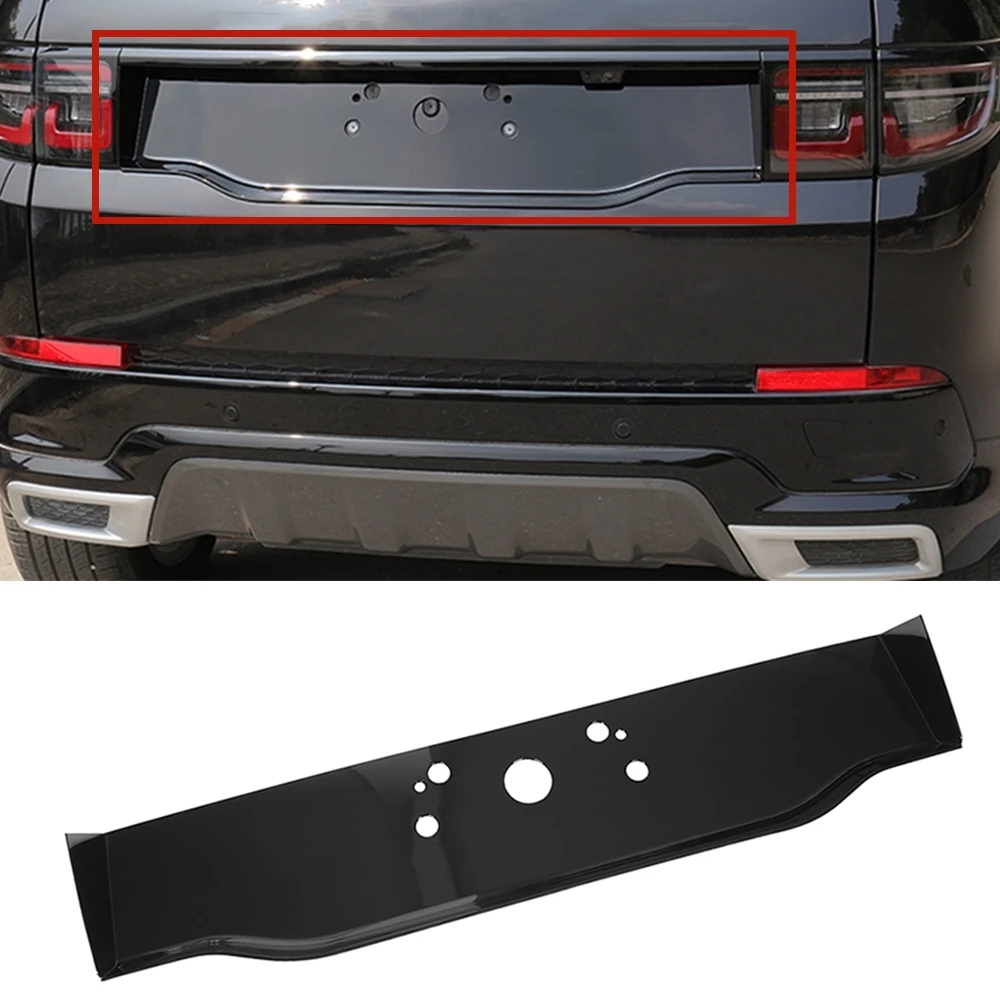 

For Land Rover Discovery Sport 2015 2016 2017 2018-2020 Rear License Plate Cover Trunk Gate Licence Molding Number Holder Panel