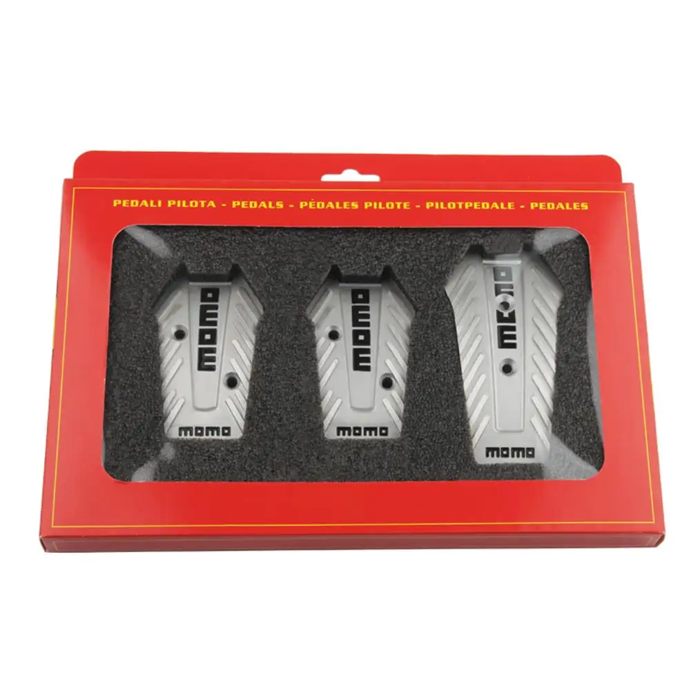3PCS/Set Manual Car Brake Pedals Aluminum Non Slip Car Universal Racing Pedals Brake Foot Pedals Car Interior Parts Accessories