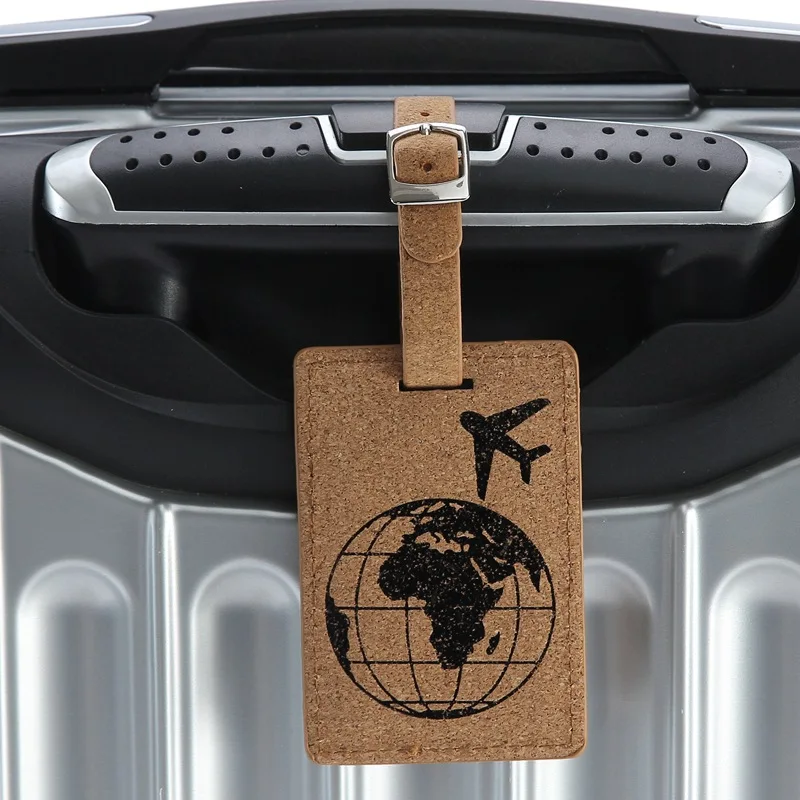 High Quality Travel Accessories The World Map Luggage Tag PU Suitcase ID Addres Holder Baggage Boarding Tag Portable Label