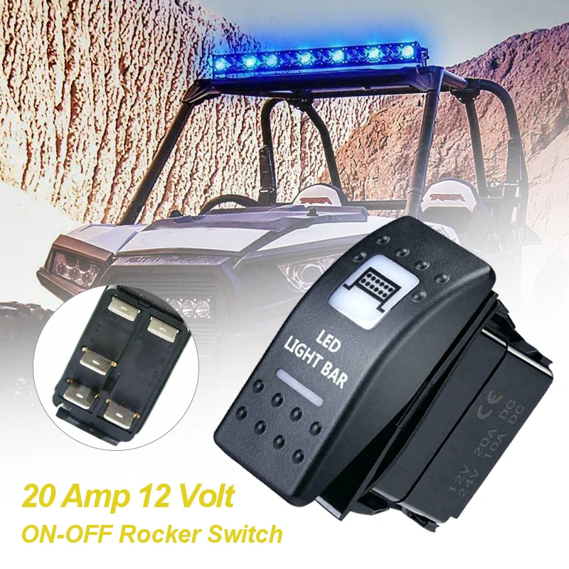 

1Pcs Fit For Can Am Maverick X3 Commander Defender LED Light Bar Switch White Light Car Relays