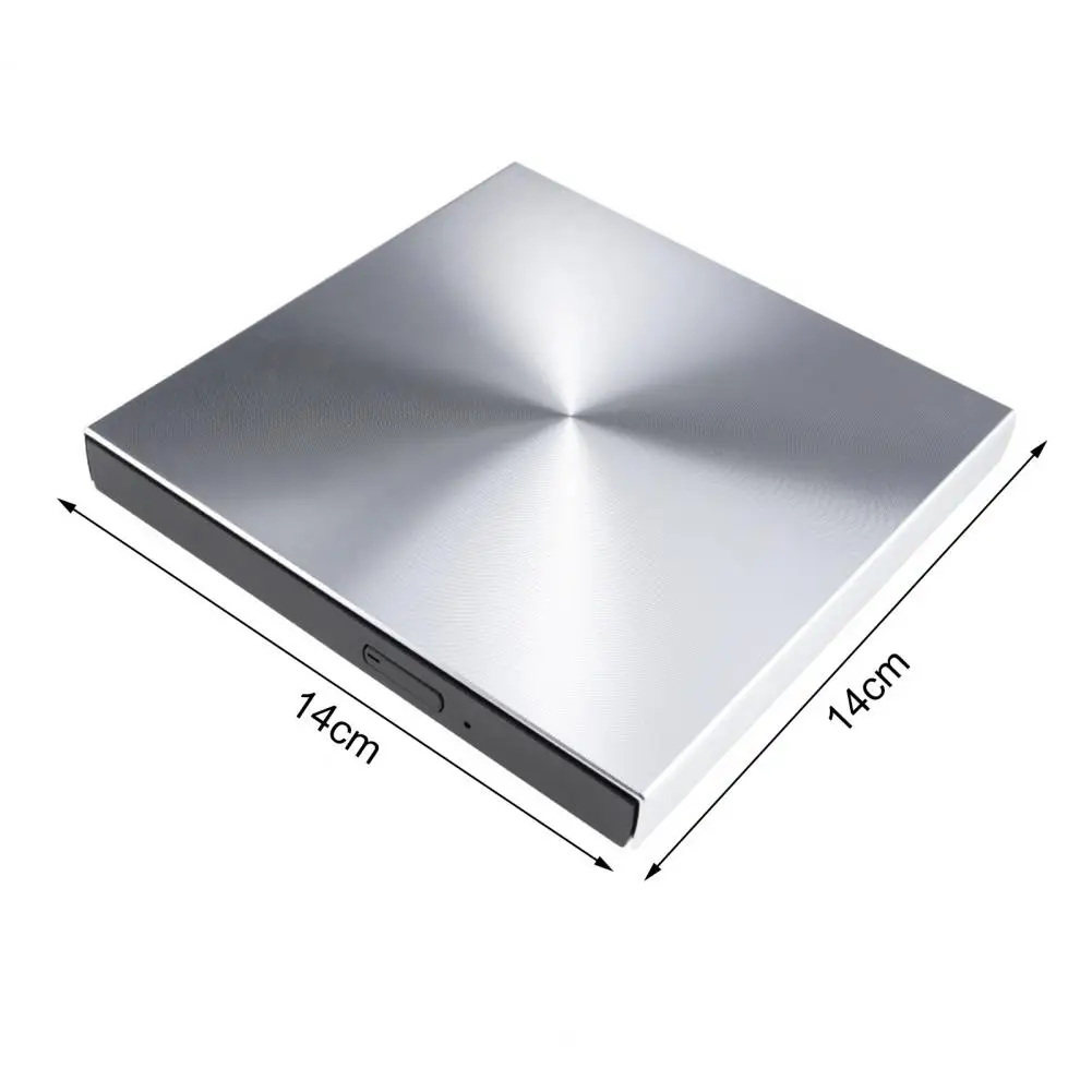 Laptop CD-ROM Disk Drive USB 3.0 Suara Rendah Aluminium Logam Campuran Komputer ROM Drive Eksternal