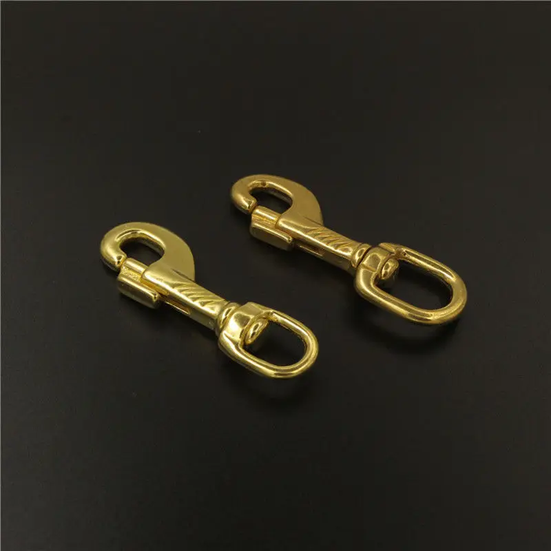 Brass Swivel Eye Trigger Bolt Snap Hook for Webbing Leather Craft Bag Strap Belt Hook Clasp Pet Dog Leashes Clip Heavy Duty