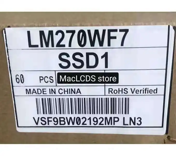 Imagem -04 - Nova 27 Polegadas Lm270wf7 Ssa1 Lm270wf7 Ssb1 Lm270wf7-ssb2 Lm270wf7-sse1 Lm270wf7-sse2 Lm270wf7-ssd1 d2 d3 Visor do Painel de Lcd